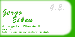 gergo eiben business card